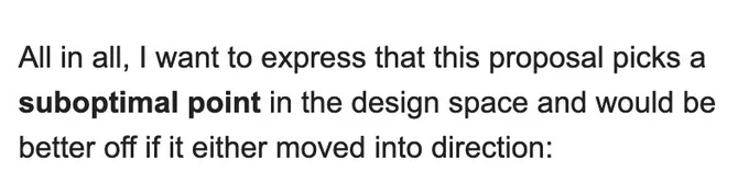 Text Saying, that the proposal picks a suboptimal point.