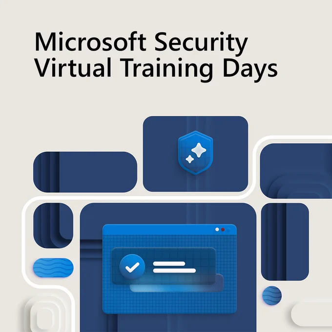 Text reads, "Microsoft Security Virtual Training Days."
