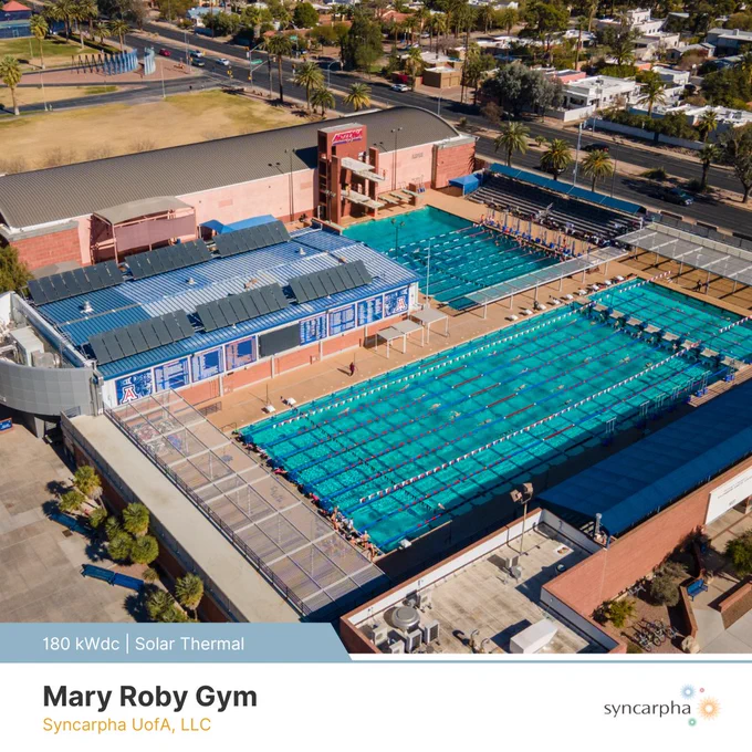 Syncarpha UofA - Mary Roby Gym - 180 kWdc | Solar Thermal