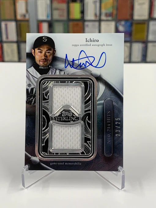 2024 Topps Sterling Swings Autographed Relic Card w/ Game-Used Memorabilia
Ichiro Suzuki, Seattle Mariners
23/25