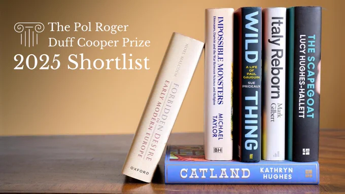 The Pol Roger Duff Cooper Prizes 2025 shortlisted books - titles in tweets in thread. 
