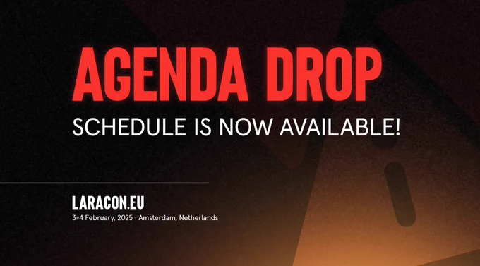 Schedule is now available! // Laracon.EU Amsterdam, 3-4 February, 2025