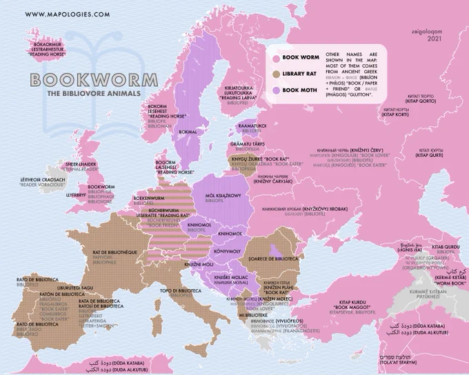 Bookworm in other languages