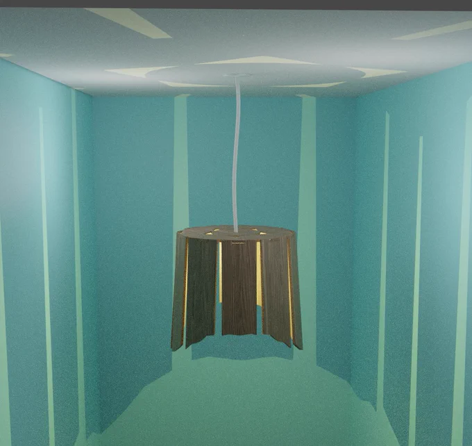 The WAVE LAMP - with the edges of the panels designed to mimic the curves of a wave, the Wave Lamp is a simple yet sophisticated lighting piece that will fit perfectly into different interior design styles. It can also work perfectly as a porch lamp. This is a 3D model I designed in Blender, the real product COMING SOON 👌 