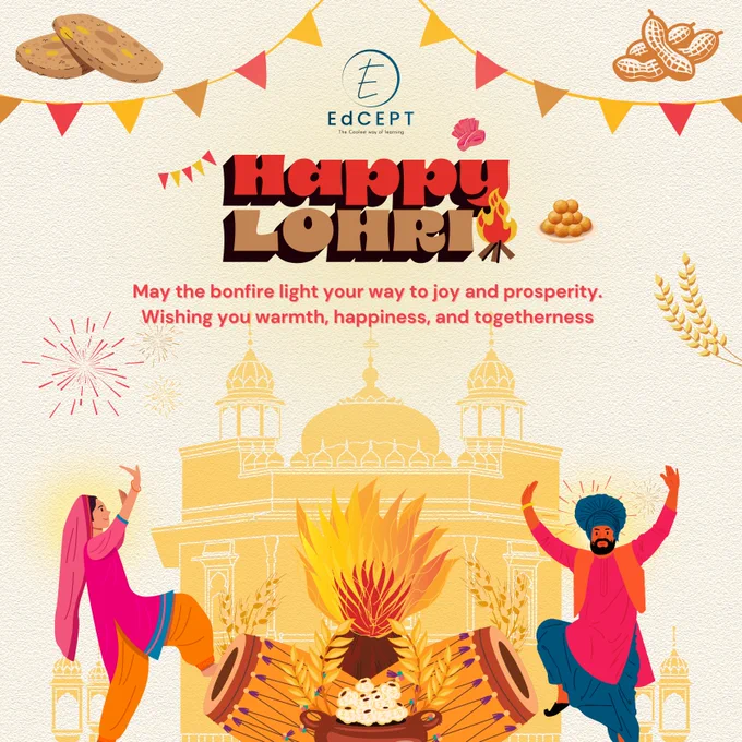 🔥 Wishing You a Joyful and Prosperous Lohri from Team Edcept! 🔥

May the warmth of the bonfire and the sweetness of gur revitalize your spirits and bring success, happiness, and growth to your life. 🌾✨ Let’s celebrate this beautiful festival of harvest with love, laughter, and learning.

🌟 Happy Lohri! 🌟

#Lohri2025 #HappyLohri #HarvestFestival #CelebrateLohri #LohriVibes #PunjabiFestivals #EdceptLearning #FestivalOfJoy #TogetherWeLearn #FestivalCelebrations #IndianTraditions #BonfireNights #FestivalSeason #LearningWithFestivals #CulturalFestivals #WarmthOfTogetherness #EdceptTeam #SpreadHappiness #LearningJourney #JoyfulLohri