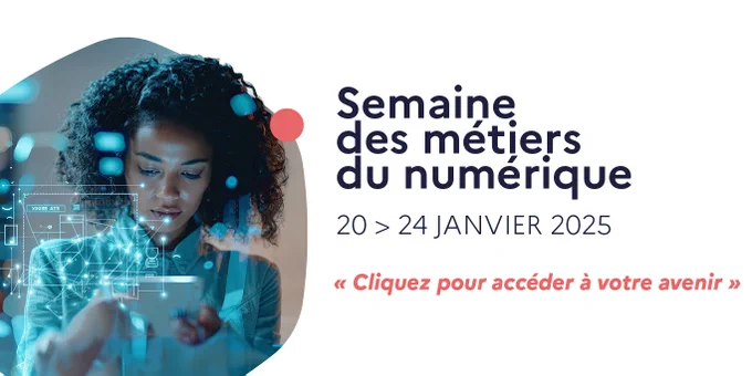Visuel d'illustration : semaine des métiers du numérique du 20 au 24 janvier
