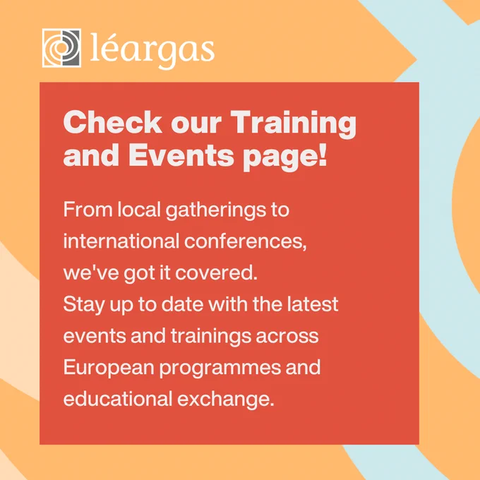 graphic with text check our training and events page