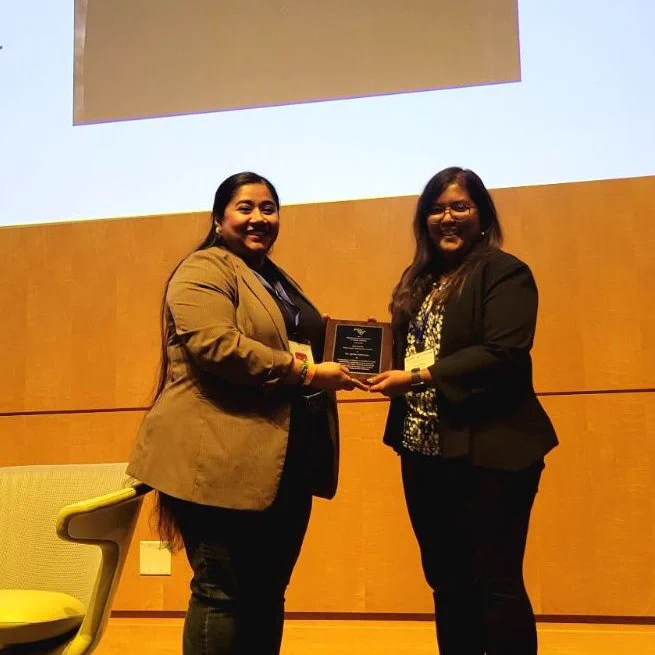 A postdoc receives an award