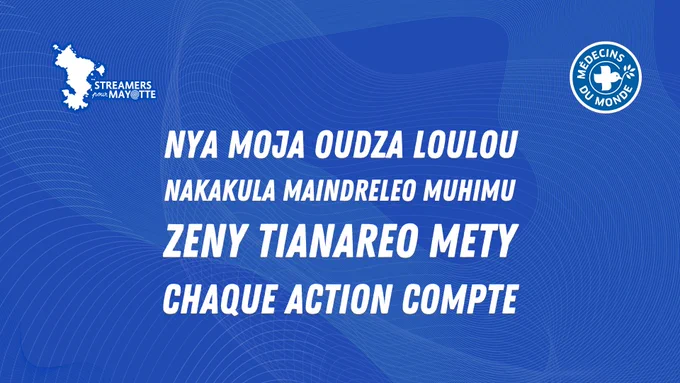 Une citation apparait en quatre langues

En shimahorais : Nya moja oudza loulou
En anjouanais : Nakakula maindreleo muhimu
En shibushi : Zeny tianareo mety
En français : Chaque action compte