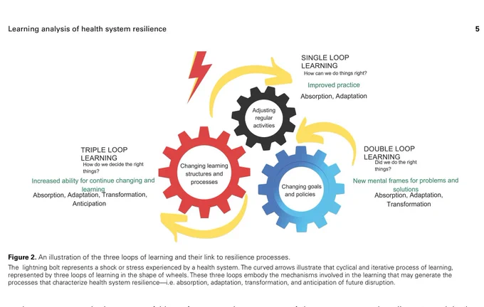 Figure 2 in the same article, illustrating the three loops of learning and their link to resilience processes.