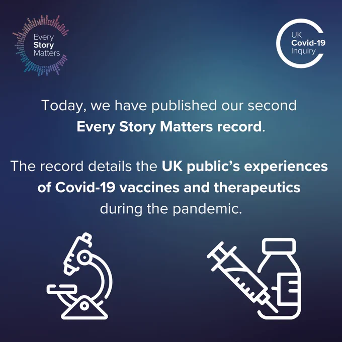 Today, we have published our second Every Story Matters record. The record details the UK public’s experiences of Covid-19 vaccines and therapeutics during the pandemic.