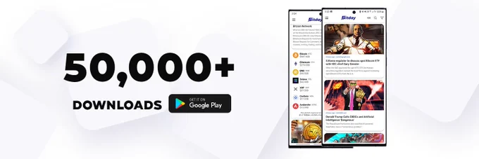 Bitday: 50000 downloads on Android