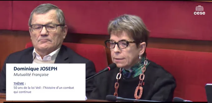 Dominique Joseph dans l'hémicycle du CESE
