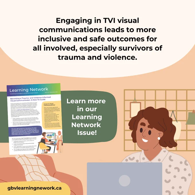 Engaging in TVI visual communications leads to more inclusive and safe outcomes for all involved, especially survivors of trauma and violence.

Learn more in our Learning Network Issue!