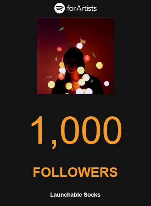 1000 followers on Spotify