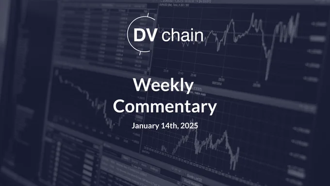 💡 Welcome back to DV Chain's Weekly Market Commentary! Over the past week, #crypto and #equities traded lower as macroeconomic concerns increased, with only one rate cut now priced in for 2025. Key developments include the U.S. government's authorization to sell seized #SilkRoad BTC, Fidelity’s bullish 2025 outlook for #Bitcoin, and #MicroStrategy’s continued #BTC accumulation, with $243M added last week. Looking ahead, major events like #Trump’s inauguration, Gary Gensler’s resignation, and the Grayscale Solana ETF decision set the stage for a pivotal week in the crypto markets. Dive in below for insights and upcoming catalysts shaping the market: