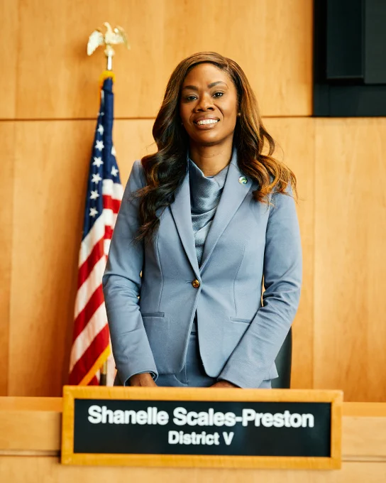 District 5 Supervisor Shanelle Scales-Preston in Board Chambers in Martinez, California on Tuesday, January 14, 2025. 