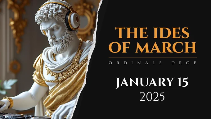 The launch of The Ides Of March, a programmable music Ordinal launched by @inscribedaudio for true Bitcoin enjoyoors