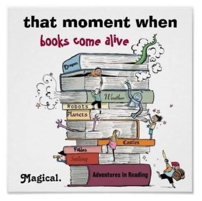 That moment when books come alive. Magical.