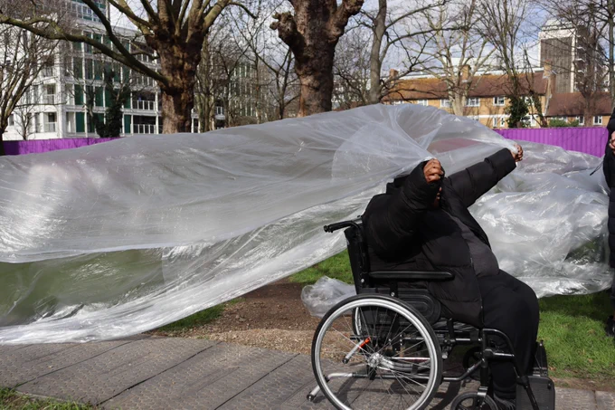 Image: Tuke School Project Cloud Work with Katherine Smith, 2024. Courtesy of the South London Gallery.