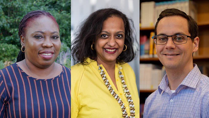 Malaria Center new directors (From left to right: Dr Eniyou, Dr Rao and Dr Michael)