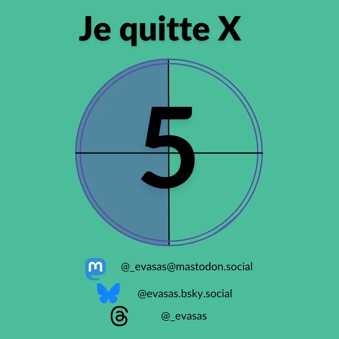 Je quitte X