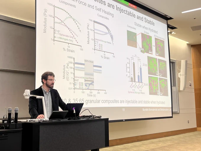 Dr. Nikolas Di Caprio presenting thesis defense, CU Boulder