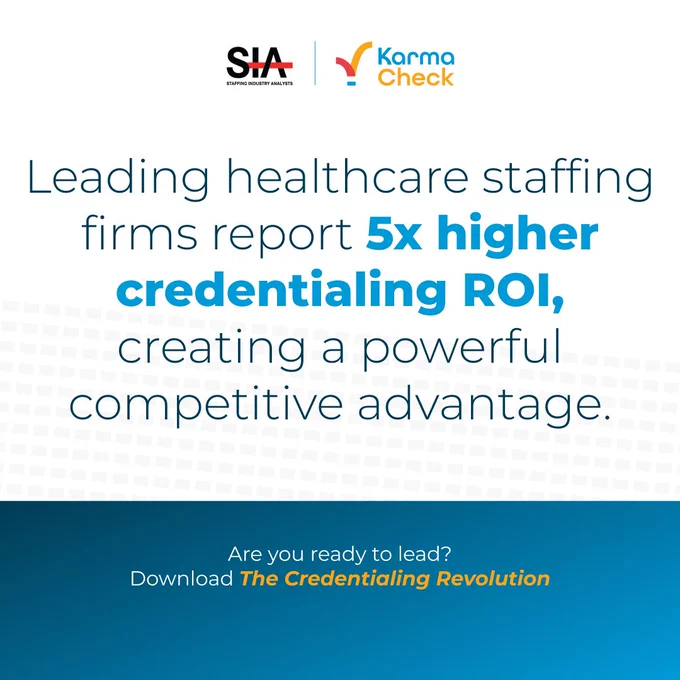 Leading healthcare staffing firms report 5x higher credentialing ROI
