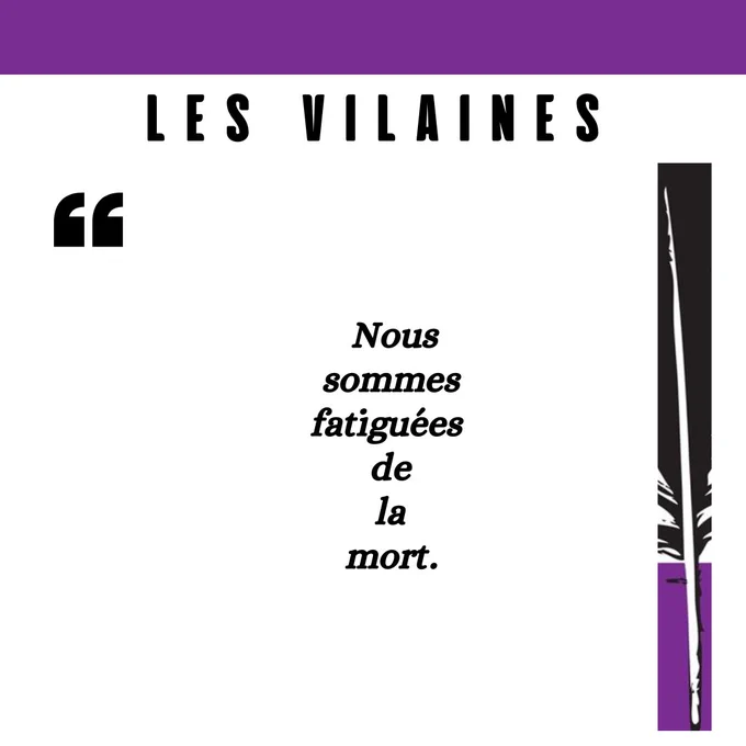 "Nous sommes fatiguées de la mort." 
