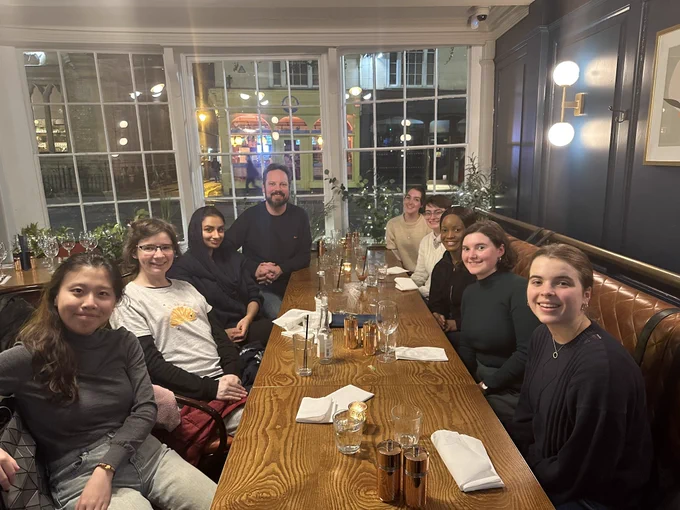 Group picture at the restaurant