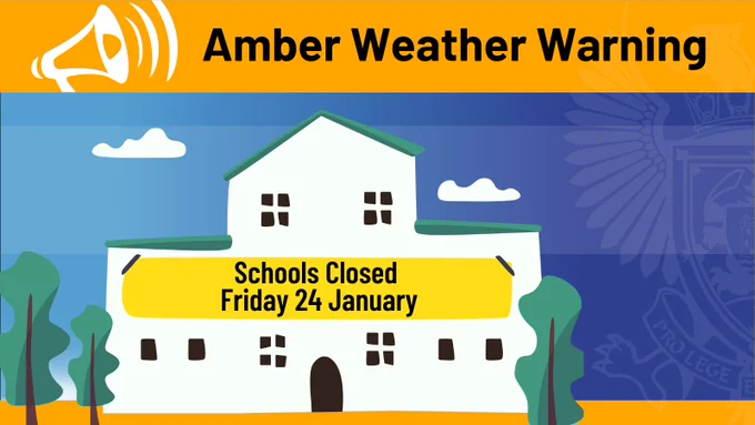 graphic showing a closed school