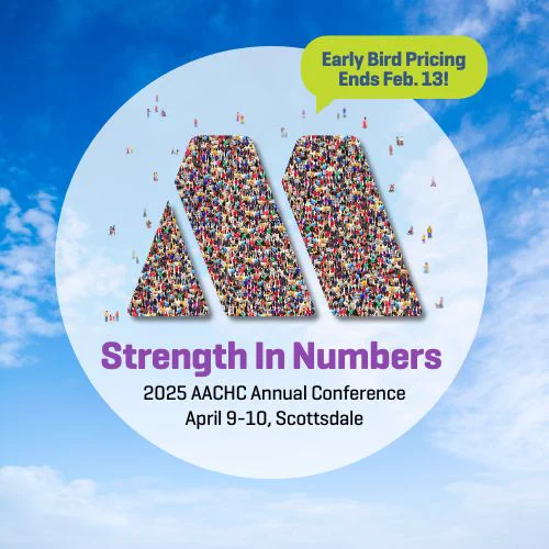 The AACHC logo with "Strength In Numbers" prominently displayed. 