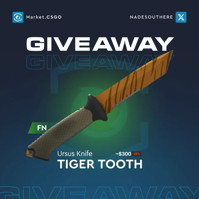 CS2 knife giveaway from Market.CSGO and NadesOutHere