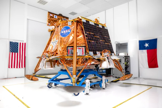 Im Rahmen der CLPS-Initiative (Commercial Lunar Payload Services) und der Artemis-Kampagne der NASA wird der Lander Blue Ghost Mission One von Firefly Aerospace zehn wissenschaftliche und technologische Instrumente der NASA zur erdnahen Seite des Mondes bringen.

Bildcredit: Firefly Aerospace