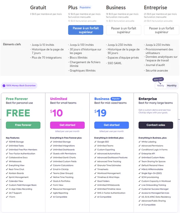 Notion vs ClickUp pricing
