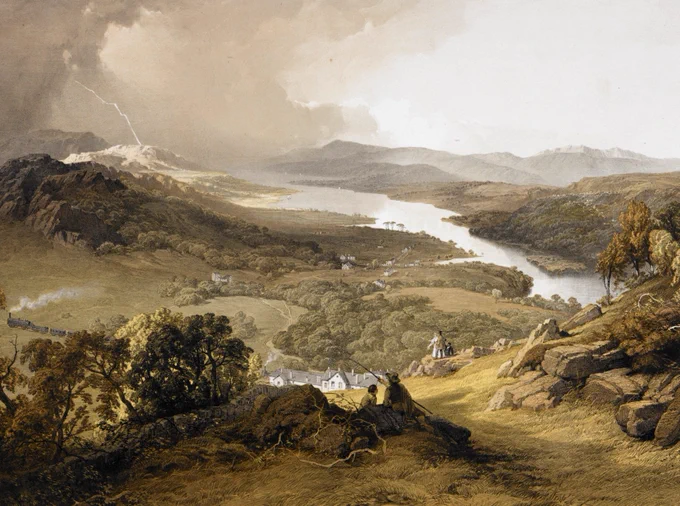 Painting of the English Lake district by J B Payne, 1853. 