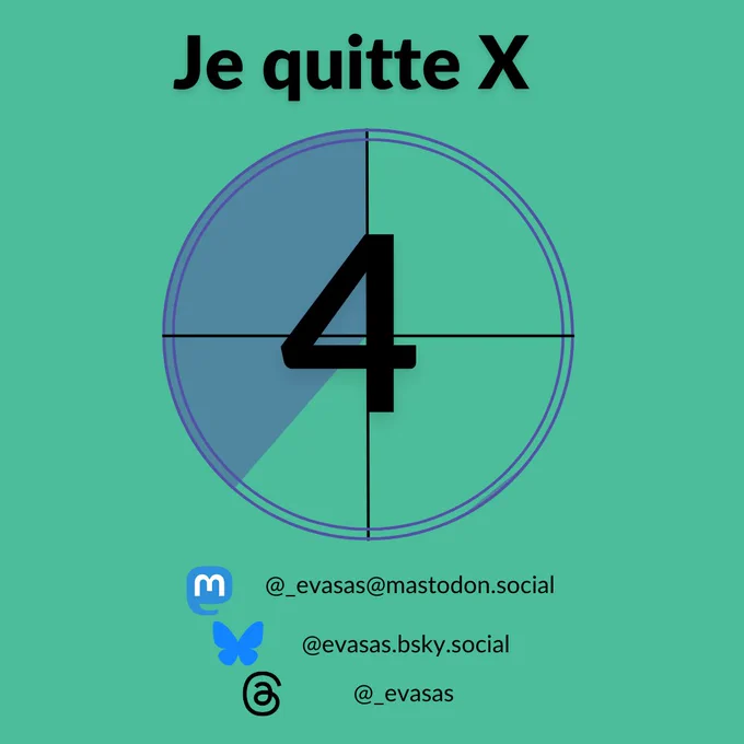 je quitte X