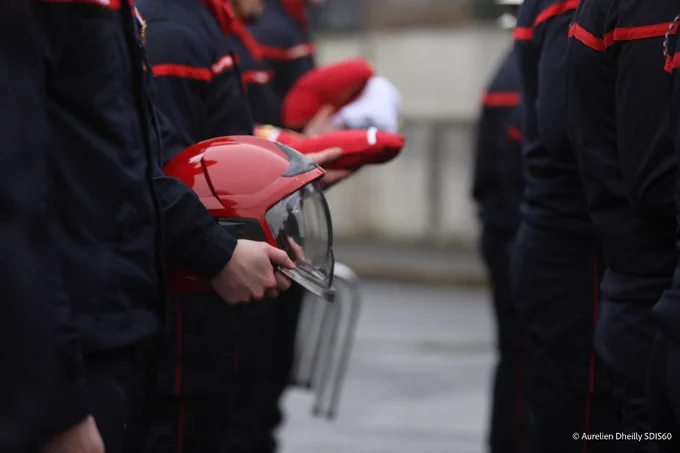 Casque du sapeur-pompier mort en service