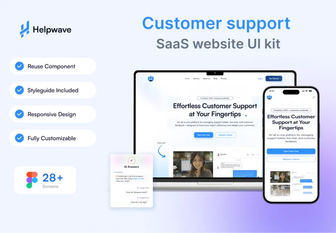 At HelpWave, we believe that exceptional customer support should be seamless, fast, and accessible to every business. Founded by a team of tech enthusiasts and support experts, our mission

is to empower businesses with the tools they need to provide

world-class support experiences.


We are providing
✅ Logo Branding Design

✅ Responsive Website Design

✅ App Design

✅ SaaS Product Design

✅ Animation

✅ Development

✅ Framer

✅ Webflow

At Team Opndoo, we love crafting impactful designs that make a difference. Let’s bring your ideas to life—get in touch with us! 🚀

💬 hello.opndoo@gmail.com