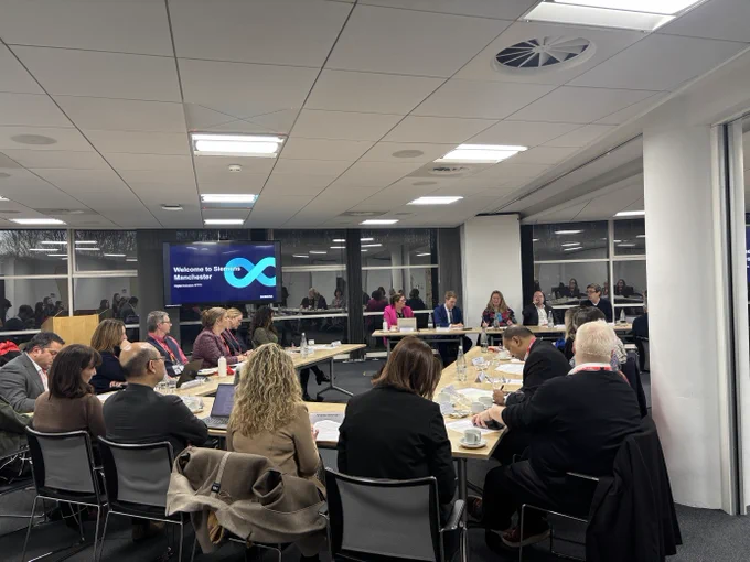A photo from the Digital Inclusion APPG roundtable featuring all the attendees