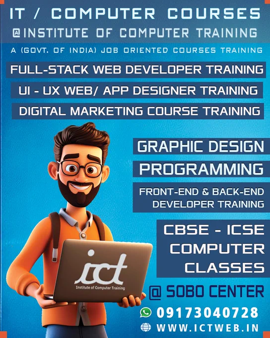 Are you a student looking to pursue a career in the booming tech industry? With technology rapidly advancing, pursuing computer-related courses after 10th or 12th can provide you with numerous career opportunities with ICT Ahmedabad. We will explore the best computer courses after 12th that can help you shape your future in the tech field. Whether you're interested in software development, web development, programming, designing there's something for everyone.
Why Pursue Computer Courses After 12th?
The tech industry is one of the fastest-growing sectors globally, and with new innovations constantly emerging, the demand for skilled professionals in computer science and technology is only increasing. By pursuing computer courses after 12th, you can:
• Build a strong foundation in various areas of computer science and technology.
• Increase your job prospects by gaining specialized knowledge.
• Develop technical skills that are in high demand.

Location: South Bopal, Ahmedabad, Gujarat
