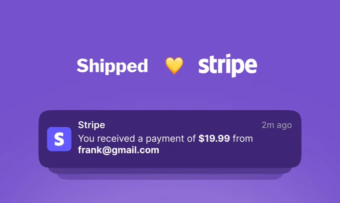 Shipped.club — the best Next.js SaaS Kit, now supports Stripe for payments.