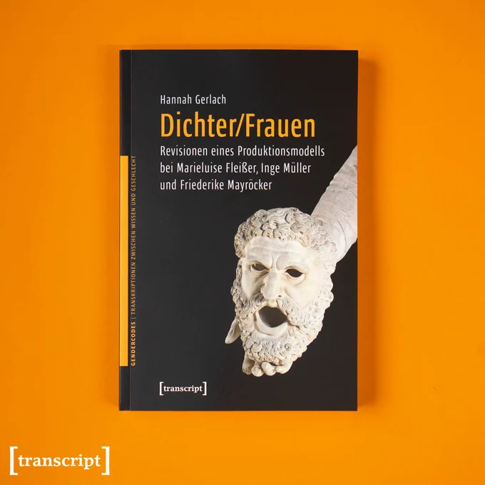 Das Buch-Cover von »Dichter/Frauen« auf orangenem Hintergrund.