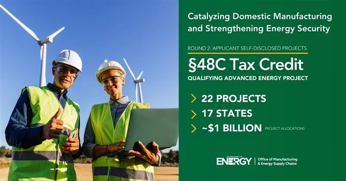 A graphic that outlines how DOE investments are catalyzing manufacturing and strengthening energy security.