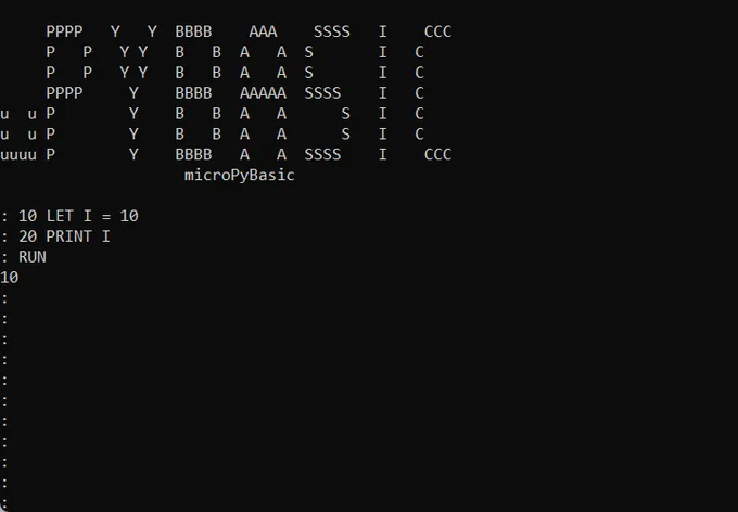 microPyBasic interpreter