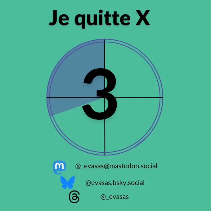 Je quitte X