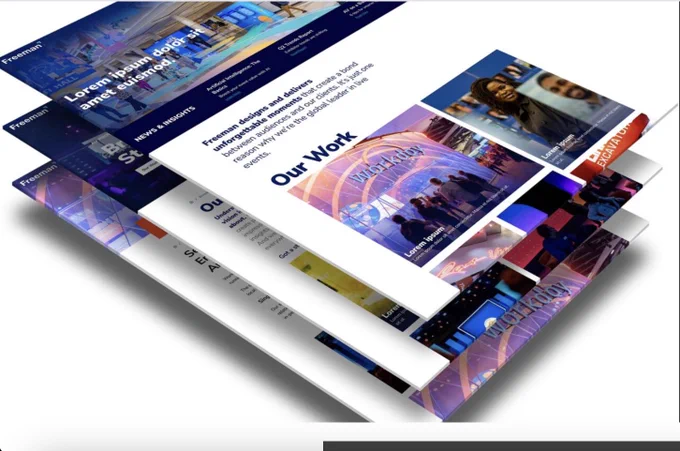 Thre examples of block editor built interior website pages developed by WebDevStudios to show ease of building landing pages WordPress.