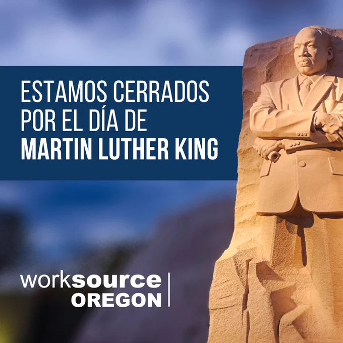Estamos cerrados por el Día de Martin Luther King
