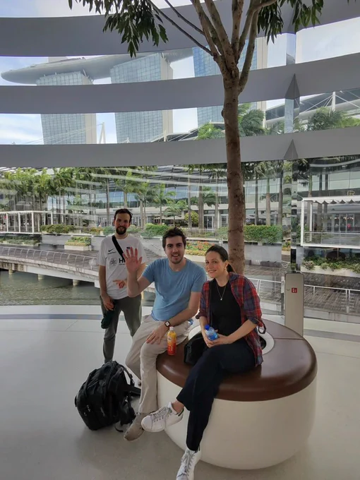 Candid click of Klemens, Carol and the annoying Christian Selig.