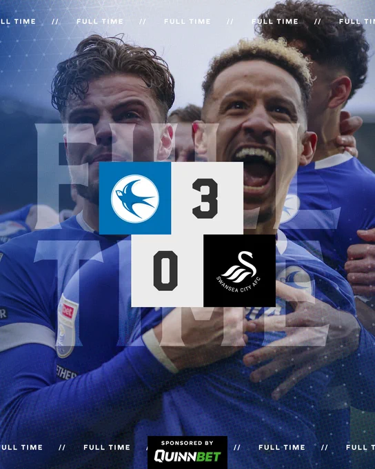 The Bluebirds take all the bragging rights, hammering their local rivals, 3-0, at the home of Welsh football.